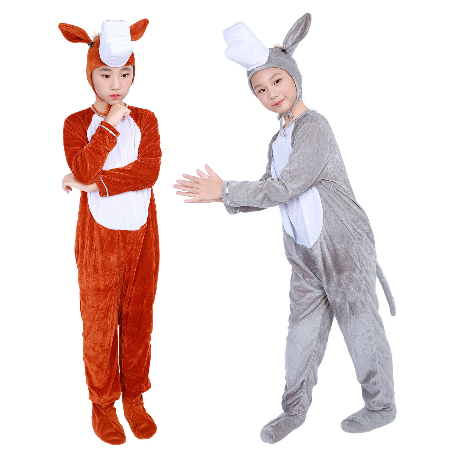儿童动物表演服小毛驴角色舞台扮演驴子演出服儿童节卡通亲子幼儿