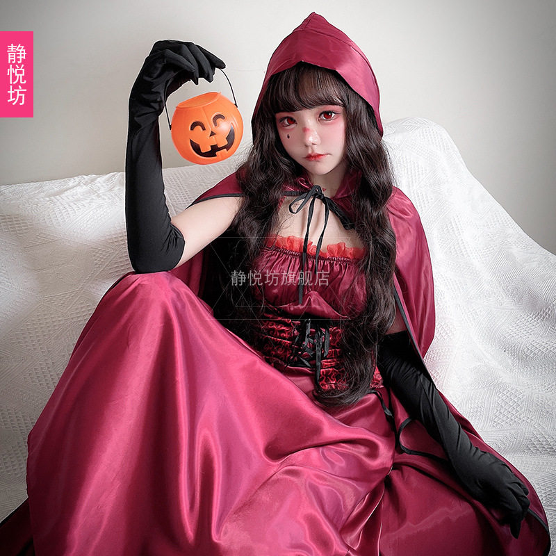 万圣节服装小红帽服装成人制度诱惑女角色扮演吸血鬼公主长裙披肩