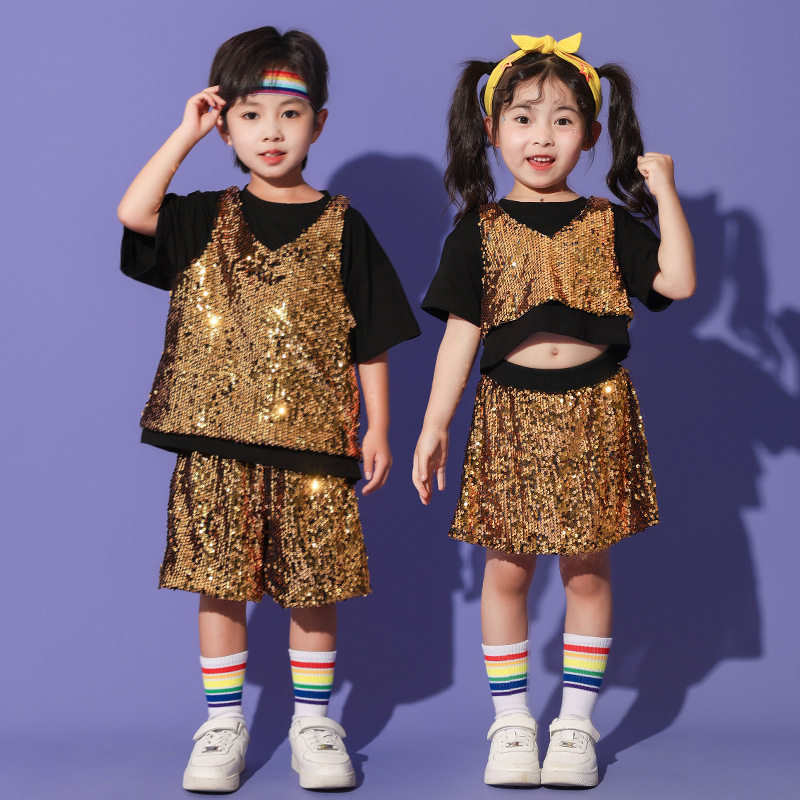 六一儿童啦啦队演出服活力波浪可爱小学生运动会服装啦啦操表演服