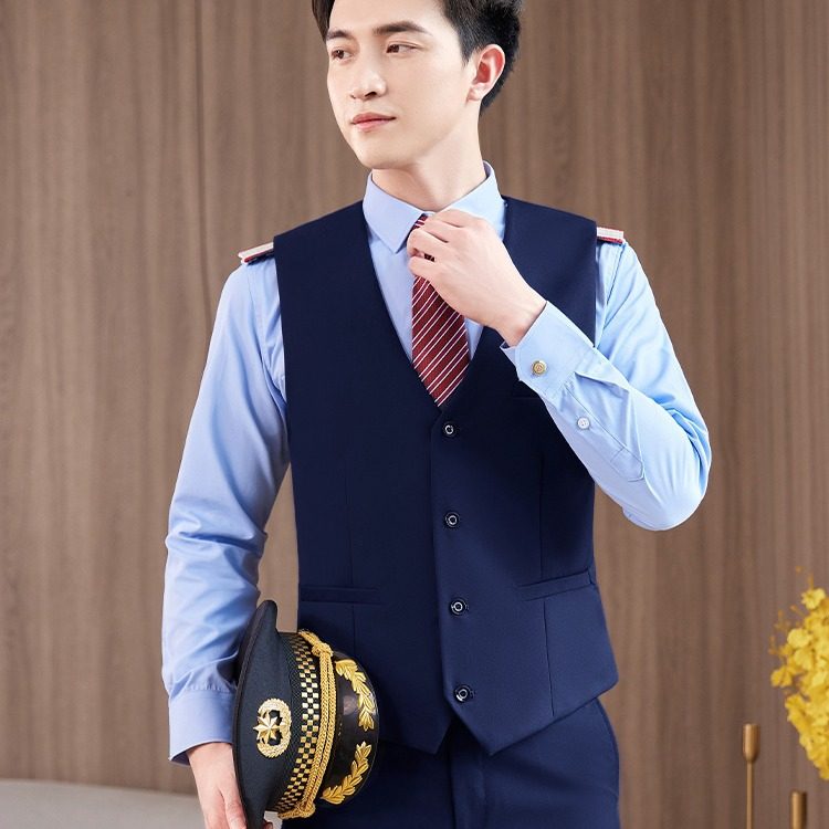 男女同款马甲正装银行教师西装职业套装学校航空飞行员学院风校服