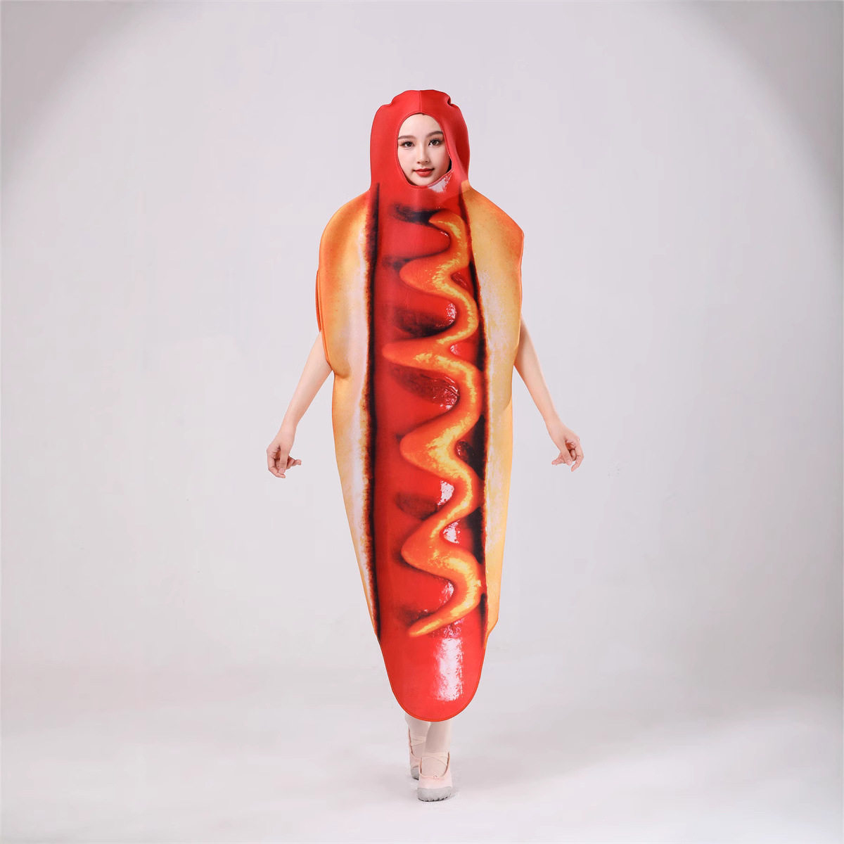 万圣节趣味搞笑服火腿肠cosplay热狗连体服食物舞台角色扮演服装