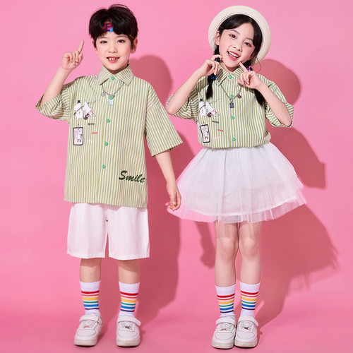 六一儿童节表演服男女童啦啦队演出服小学生运动会服装幼儿园班服