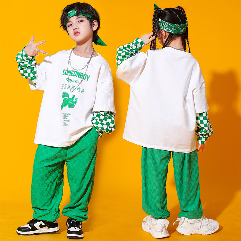小学生运动会表演服开幕式入场服装嘻哈街舞潮服儿童啦啦队演出服