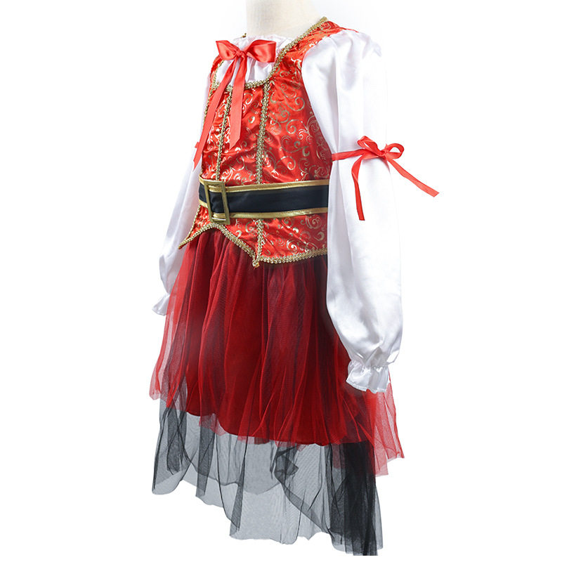 万圣节童装表演儿童演出服cos裙子套装 海盗cosplay舞蹈服装现货