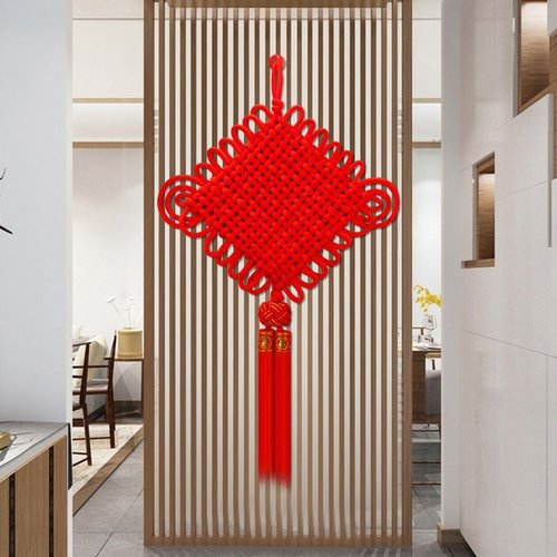 2025新款大红中国结挂件客厅大号福字挂饰玄关入户门新年装饰