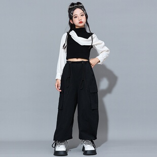 爵士舞女童服装秋冬潮酷辣妹装爵士舞儿童走秀潮服少儿街舞演出服
