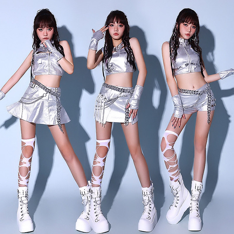 爵士舞演出服2024新款套装性感甜酷舞蹈服韩舞服装kpop女团打歌