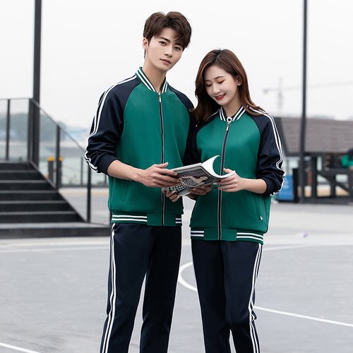 新款学生运动校服班服初中高中男女春秋季情侣长袖学院风套装团购