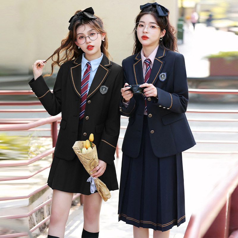 秋装新款长袖西服女装学院风JK制服中学高中生校服班服演讲比赛服