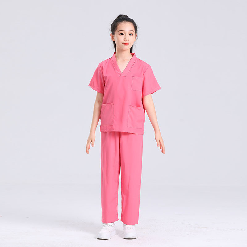 儿童白大褂护士服学生角色扮演表演服男女童医生手术服演出服成人