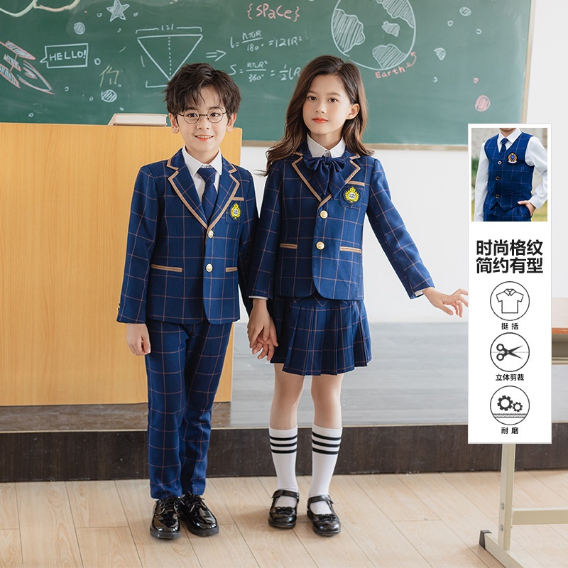 中小学生校服西装班服男女童西服外套jk制服学院风儿童英伦西装