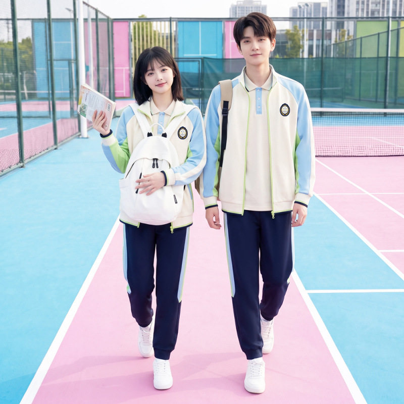 2026已出货 校服学院风初中高中小学生班服情侣装春秋三件套