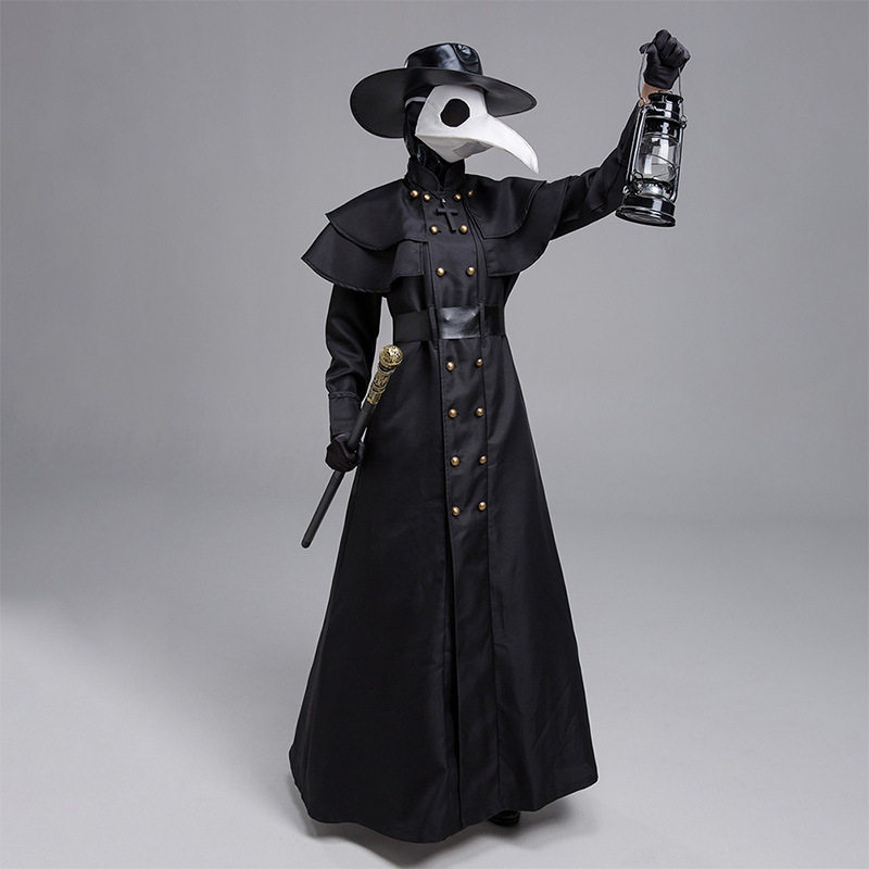 万圣节瘟疫医生cos服装暗黑死神乌鸦鸟嘴面具二次元动漫cosplay服