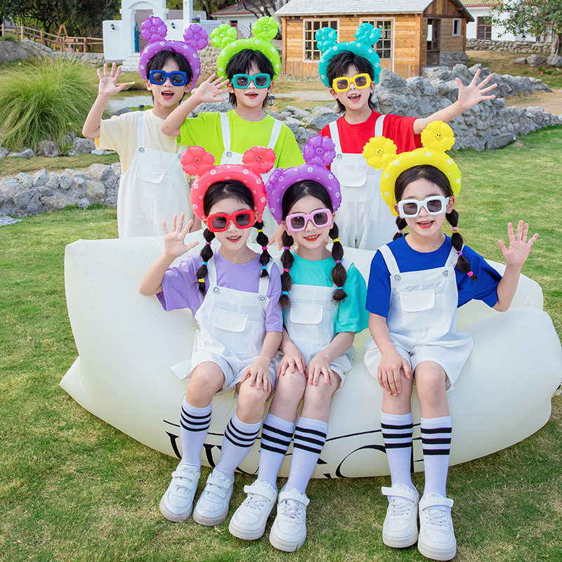 小学生校服夏季彩色儿童班服套装幼儿园园服背带裤七彩活动表演服