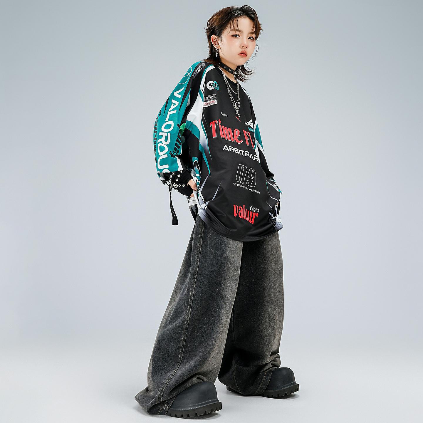街舞儿童潮服酷帅男女童长袖卫衣套装少儿嘻哈hiphop舞台表演时髦