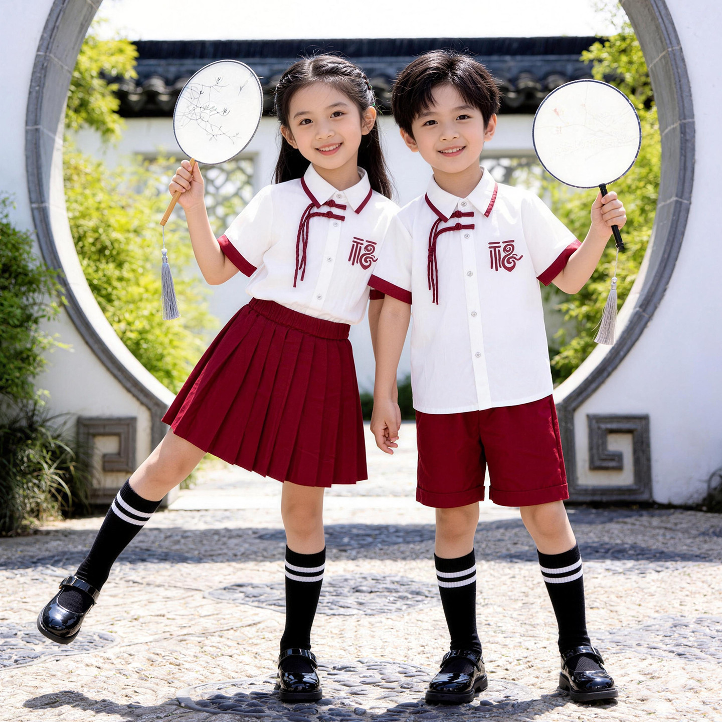 六一儿童节表演服夏季小学生班服校服园服合唱毕业照学院风演出服