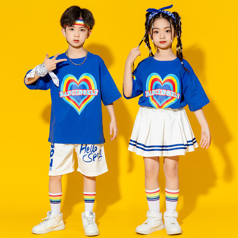儿童啦啦队演出服幼儿园街舞舞蹈套装运动会开幕式啦啦操表演服潮