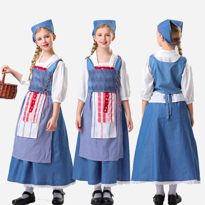万圣节扮演舞台服装卖火柴的小女孩cosplay亲子装演出话剧表演服