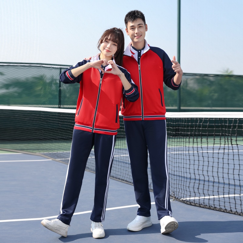 秋季情侣装春秋班服校服套装跑步运动服初中学生男女长袖团体