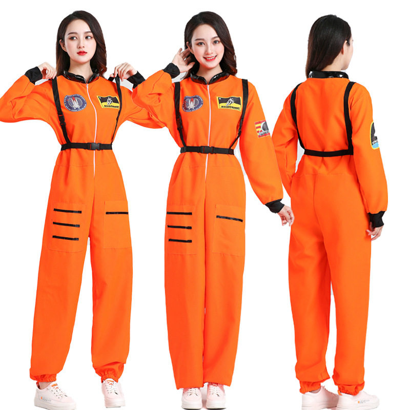 太空服万圣节宇航员流浪地球银色橙色白色太空服飞行员服CoS服装