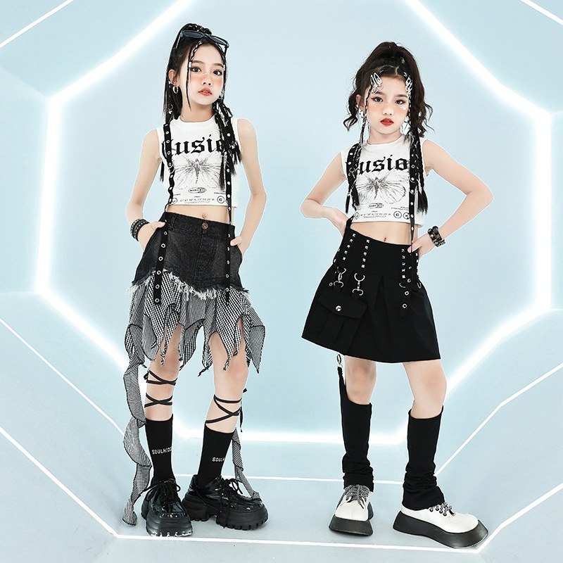 街舞儿童潮服男女童hiphop酷帅舞蹈演出服少儿霹雳舞表演服套