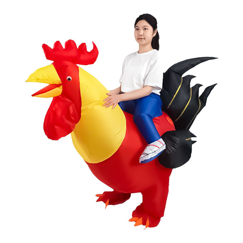 肌肉菠萝鸡充气服装 万圣节搞怪派对cos道具 跨境现货公鸡人偶服