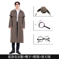 Halloween cosplay Sherlock Holmes and Sherlock Holmes Detective family Set Stage role-playing costume thumbnail 3