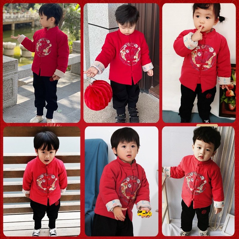 中国风童装儿童汉服套装秋冬宝宝唐装棉衣男女童国学儿童拜年服,童装/婴儿装/亲子装,汉服,淘宝优惠券,粉丝福利购,淘宝优惠卷