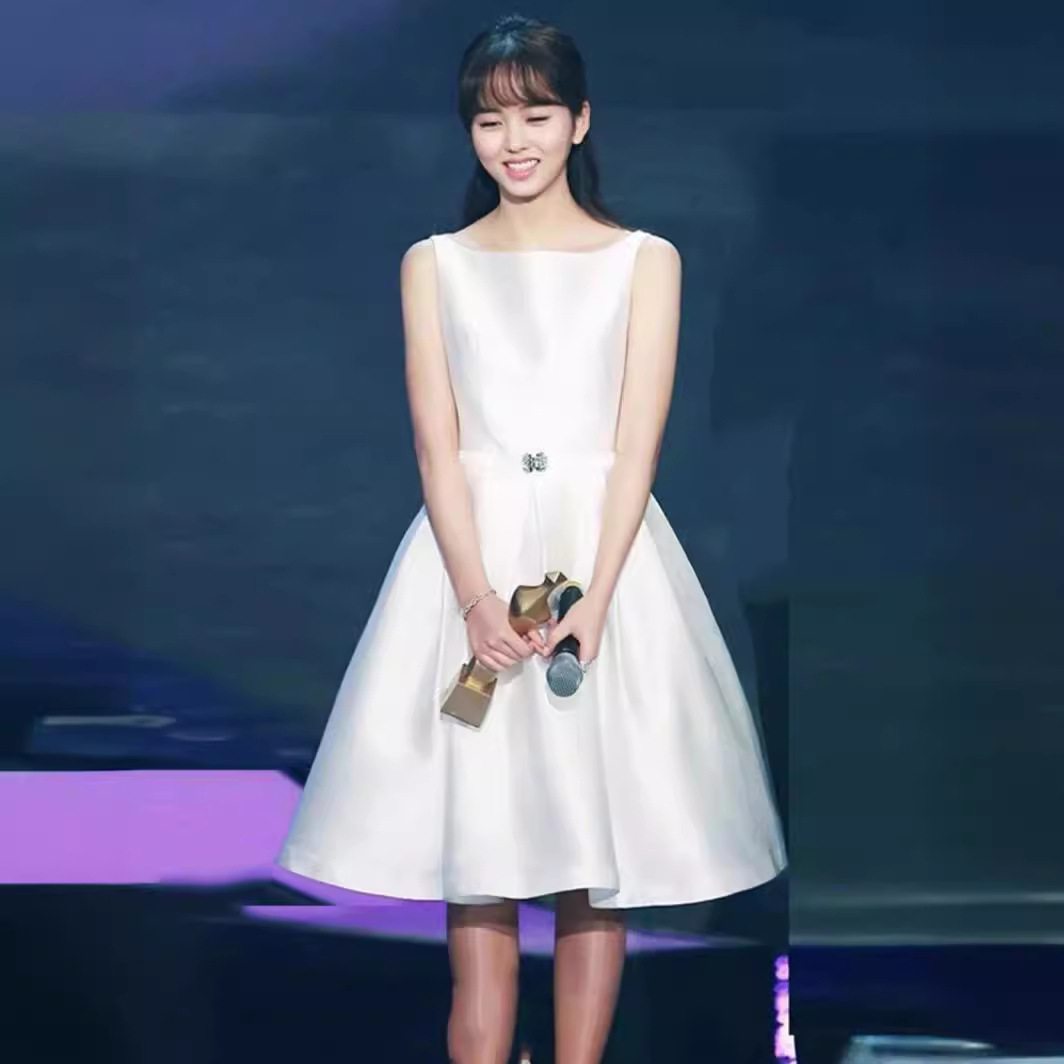 小礼服女十八岁成年高端气质毕业演出主持人宴会平时可穿连衣裙