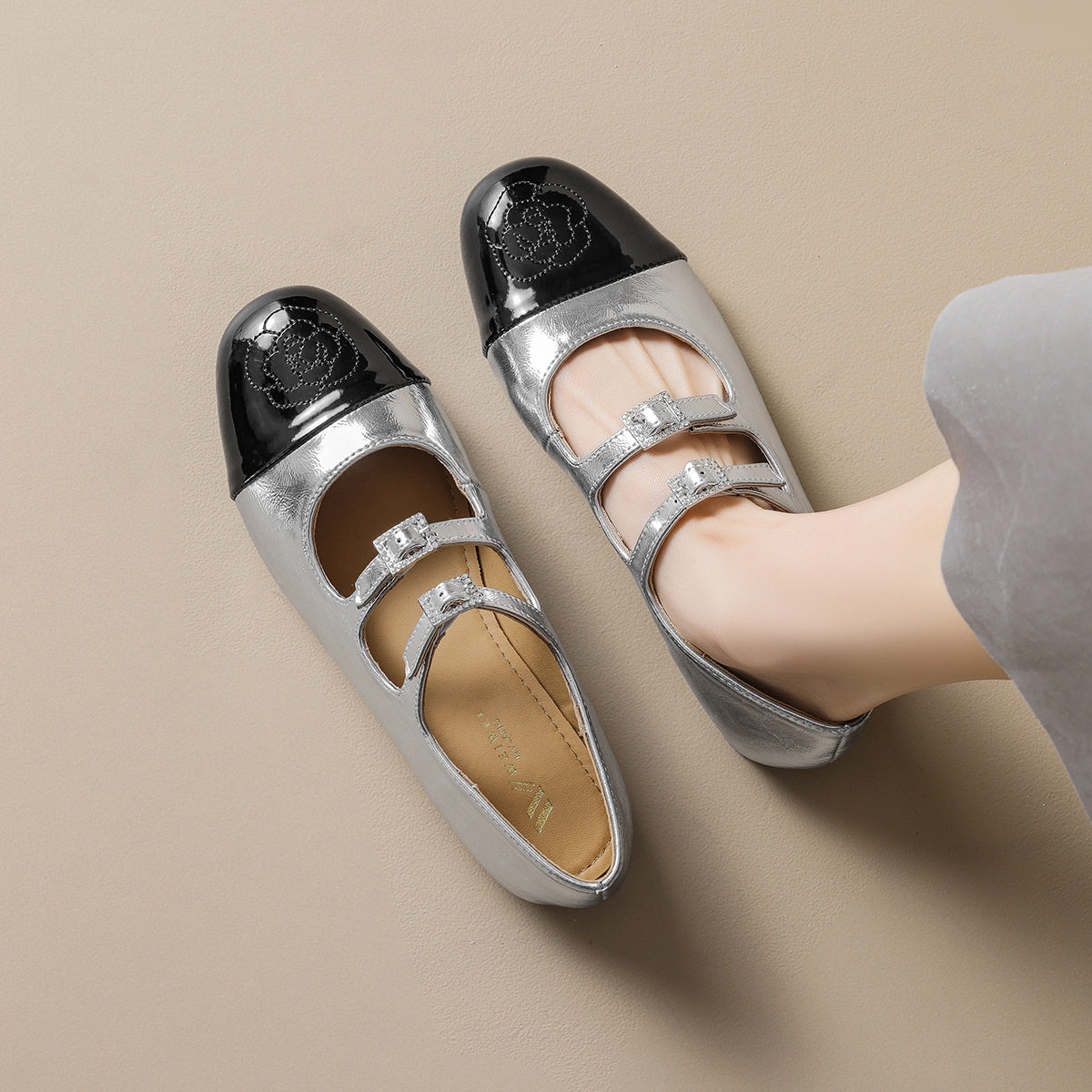 大码女鞋41-43平底单鞋女2026新款小香风玛丽珍鞋法式浅口小皮鞋,女鞋,玛丽珍鞋,淘宝优惠券,粉丝福利购,淘宝优惠卷