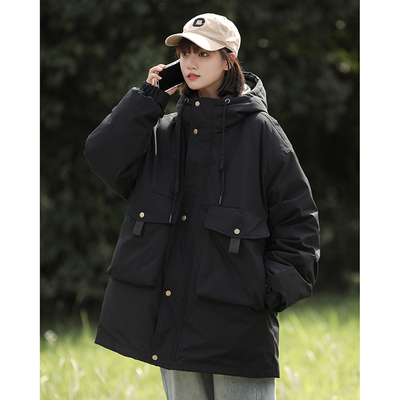 大码白鸭绒羽绒服女冬季宽松
