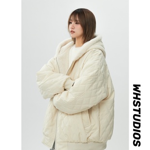 两面穿加绒羊羔毛棉服女冬季胖mm大码宽松棉衣显瘦加厚棉袄外套潮