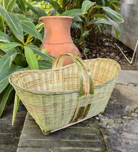 竹编老式菜篮子手工提篮售货提篮大提篮竹提篮储物四川竹编提篮