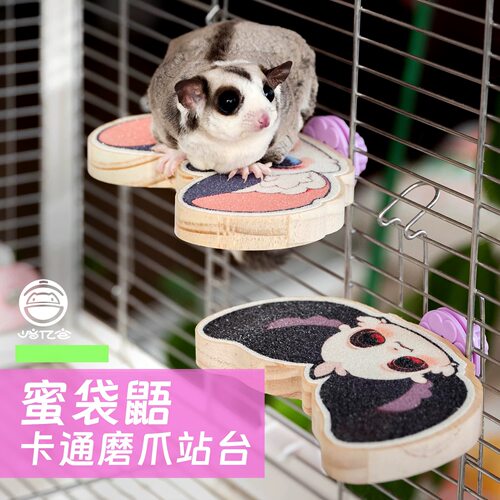 崎亿宫|蜜袋鼯磨爪跳台玩具彩色站杆攀爬站点踏板仓鼠蜜袋鼬用品