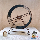 金属磨甲跑轮蜜袋鼯刺猬松鼠静音悬挂磨指甲跑轮转轮玩具森度跑轮