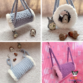 手工编织绒线 Candy Sea仓鼠蜜袋鼯松鼠吊窝吊床 吊筒爬筒玩具