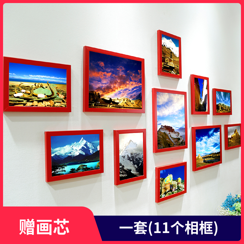 创意客厅沙发照片墙背景装饰挂墙相框卧室床头风景画挂件新款图片