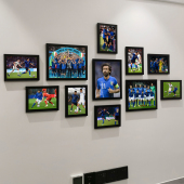 2024欧洲杯意大利足球员创意挂墙海报组合照片墙背景画简约相框