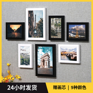 家居欧式照片墙装修装饰公司效果图房地产装饰画挂画组合相框墙