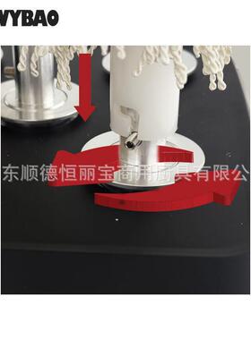 恒丽黑色磨砂塑料杯擦机五头热纤抛维刷头玻璃杯擦112杯机光风清