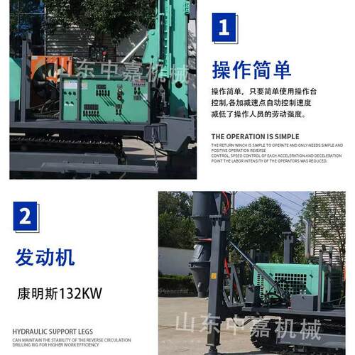 循环勘探岩 -500金属山环评矿取粉钻机 RC气反循环钻动反机