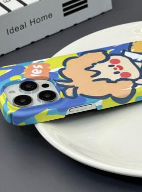 YES菲林壳适用苹果14ProMax手机壳iPhone13硬壳12Pro磨砂iPhone11新款卡通XR/XSMAX/16/15PRO全包边男女款套