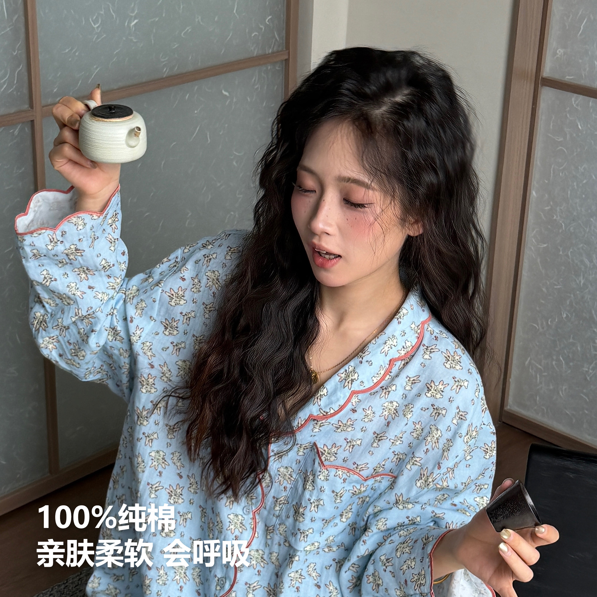 睡觉容易出汗？试试这款纯棉睡衣图片