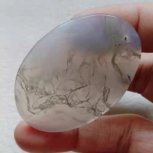 玛瑙玉髓 天然水草玛瑙项坠 冰透 玛瑙吊坠 原石 项链