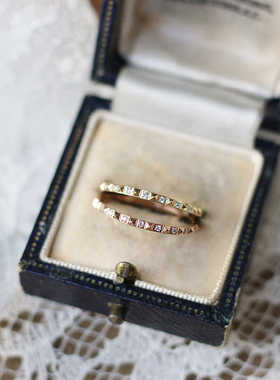 镀K金镶钻尾戒钛钢日韩极简风