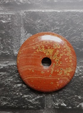 泗水砭石平安扣泗滨浮石红砭石男女吊坠汽车挂件配饰刮痧按摩