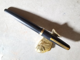 阅古斋日本古董旋帽明尖老钢笔怀旧学生学习文具铱金笔练字笔包邮