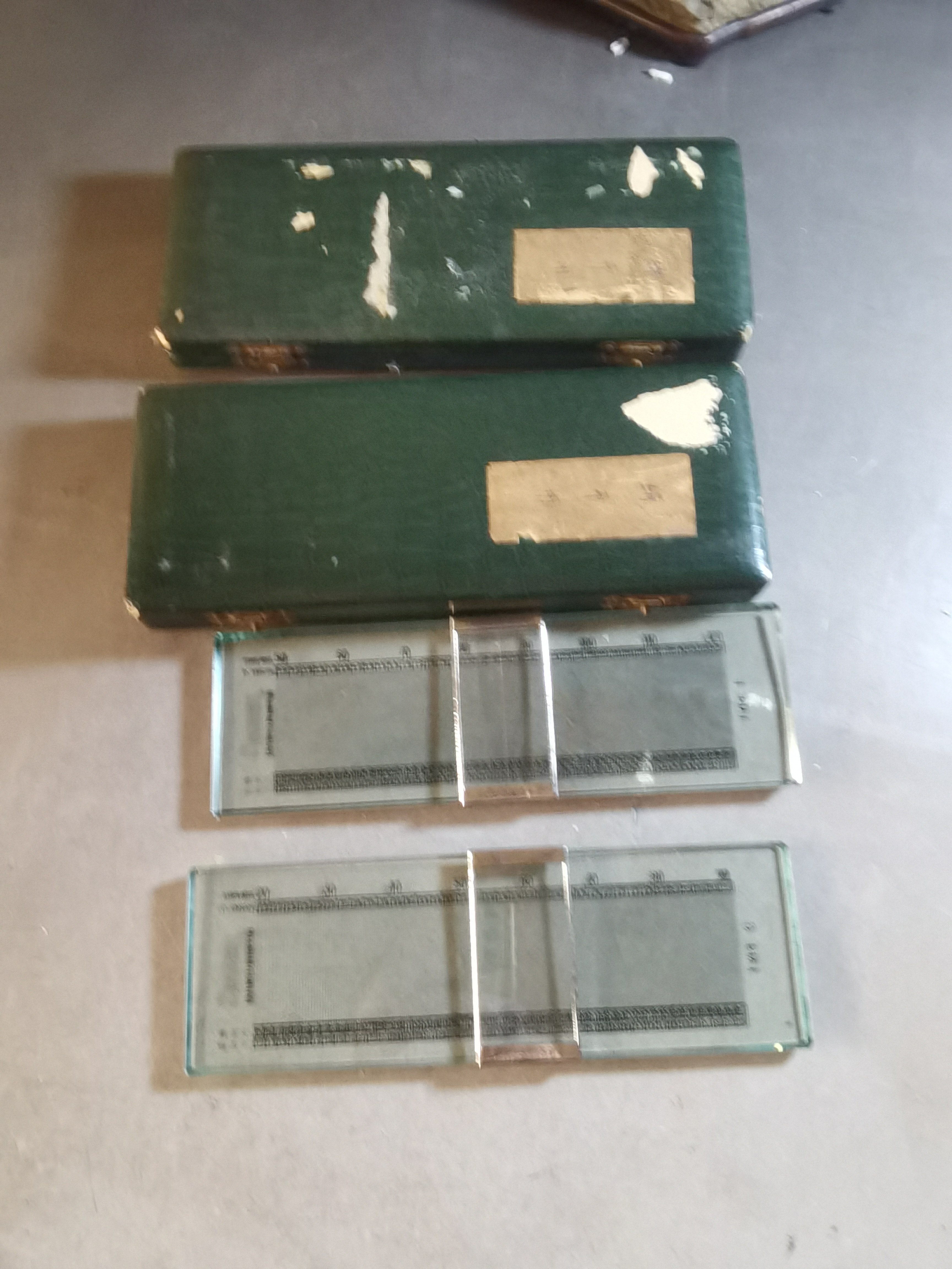 阅古斋日本绢布用特种尺测量尺子玻璃计算尺特殊尺怀旧中古品包邮