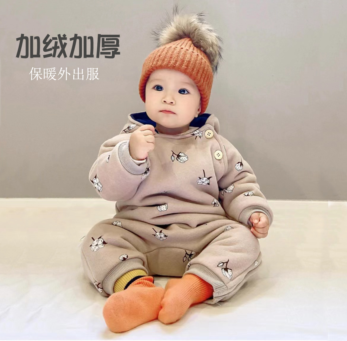新生儿婴儿衣服连体衣加厚童装