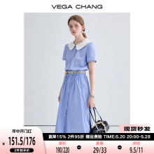 格子衬衫 VEGA CHANG时尚 女2024年夏季 新款 长裙洋气减龄两件套 套装